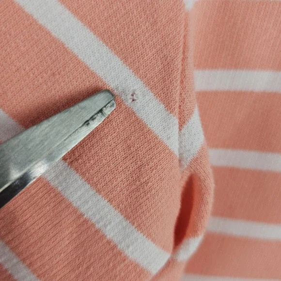 LL Bean Rugby Henley Coral Pink Long Sleeve Shirt Womens Medium Preppy Retro - Picture 6 of 16